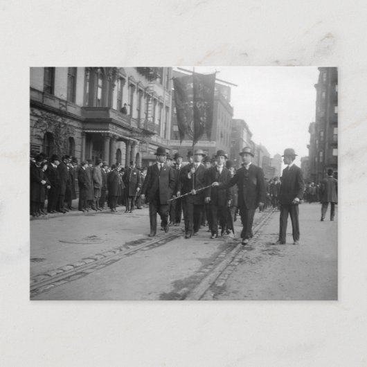 Sozialistische Parade, NYC: 1908 Postkarte (Vorderseite)