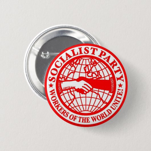 Sozialistische Party-Arbeitskräfte der Welt Button (Vorne & Hinten)