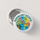 Sozialistische Utopie Button (Vorne & Hinten)