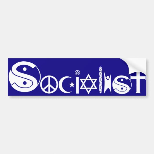 Sozialistischer Autoaufkleber (Vorne)