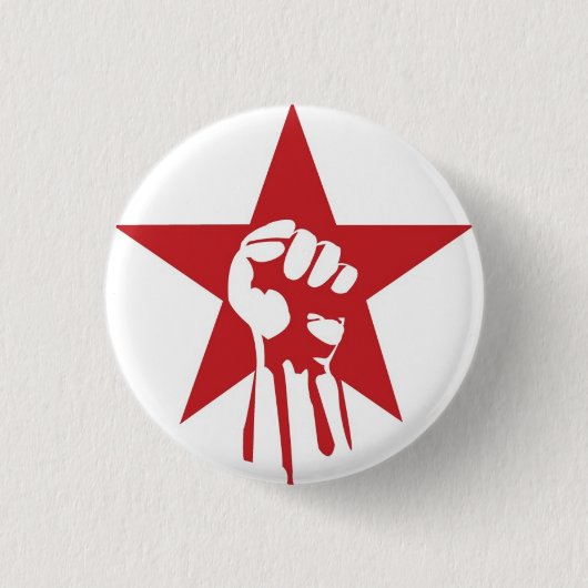 Sozialistischer Faust-Knopf Button (Vorderseite)