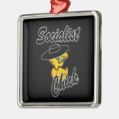 Sozialistischer Kick #4 Silbernes Ornament (Links)