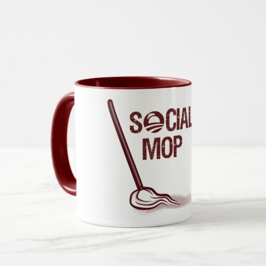 Sozialistischer Mopp Tasse (Vorderseite Links)