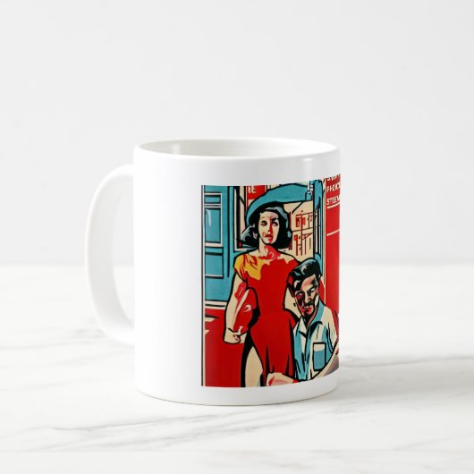 Sozialistischer Realismus Kaffeetasse (Vorderseite Links)