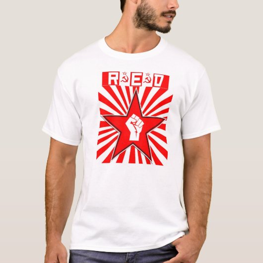 Sozialistischer - roter Stern - Kommunist - T-Shirt (Vorderseite)