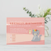 Soziallich getrennte Babydusche Einladung (Stehend Vorderseite)