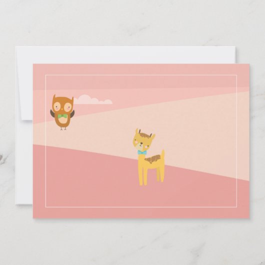 Soziallich getrennte Babydusche Einladung (Rückseite)