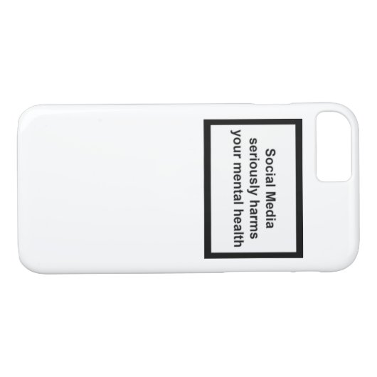 Sozialmedien schädigt ernsthaft Ihre psychischen Case-Mate iPhone Hülle (Rückseite (Horizontal))