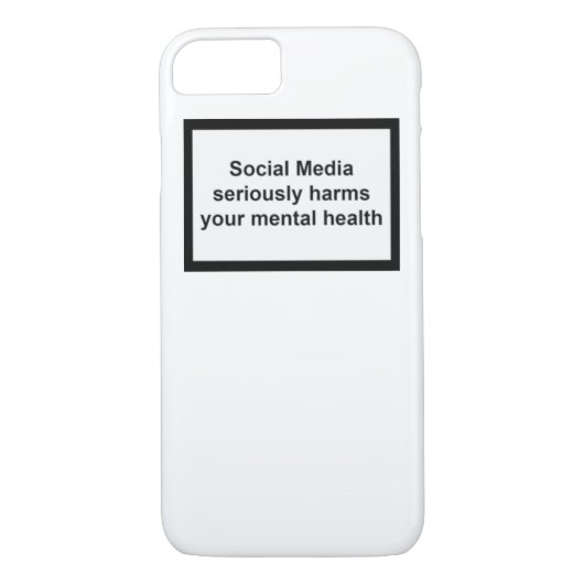 Sozialmedien schädigt ernsthaft Ihre psychischen Case-Mate iPhone Hülle (Rückseite)