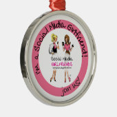 Sozialmedium-Freundin-Verzierung Ornament Aus Metall (Rechts)