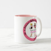 Sozialmedium-Freundinnen Latte Tasse (VorderseiteRechts)