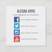 SOZIALmedium-IKONEN-SYMBOL-QUADRATISCHE Quadratische Visitenkarte (Vorderseite)