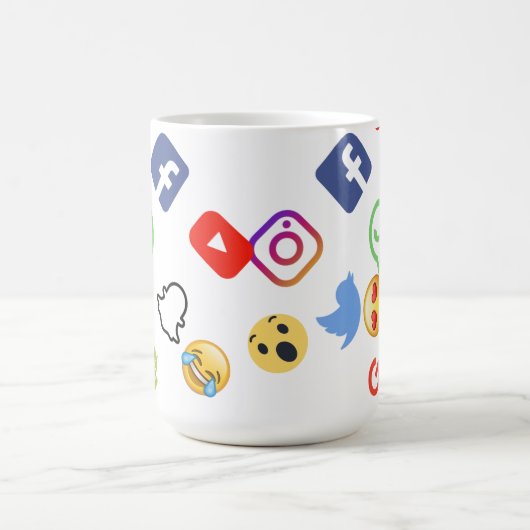 Sozialmedium-Ikonen-Tasse Kaffeetasse (Mittel)