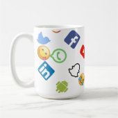 Sozialmedium-Ikonen-Tasse Kaffeetasse (Links)