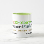 Sozialmedium-Kaffee-revolutionärer Verstand - Grün Tasse (Zentrum)