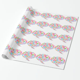 Sozialmedium-Kommunikations-Sprache-Blase Geschenkpapier