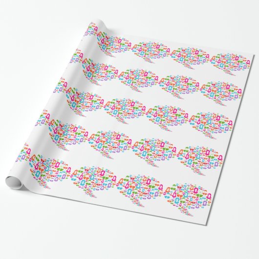 Sozialmedium-Kommunikations-Sprache-Blase Geschenkpapier (Ungerollt)