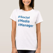Sozialmedium-Manager Hashtags T-Shirt (Vorderseite)