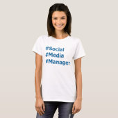 Sozialmedium-Manager Hashtags T-Shirt (Vorne ganz)