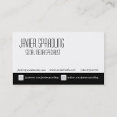 Sozialmedium-Spezialisten-Visitenkarten Visitenkarte (Rückseite)