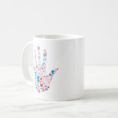 Sozialnetz-Hand Kaffeetasse (Vorderseite Links)