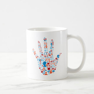Sozialnetz-Hand Kaffeetasse