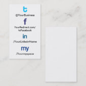 Sozialprofil-Visitenkarte tflm 2,0 vertblankbak Visitenkarte (Vorne/Hinten)