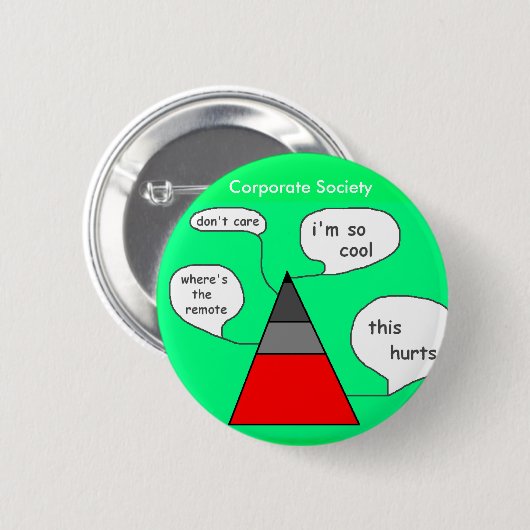 Sozialpyramide-Knopf Button (Vorne & Hinten)