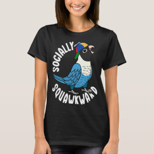 Sozialquawkward Parrot I Blue maskierte Lovebird T-Shirt