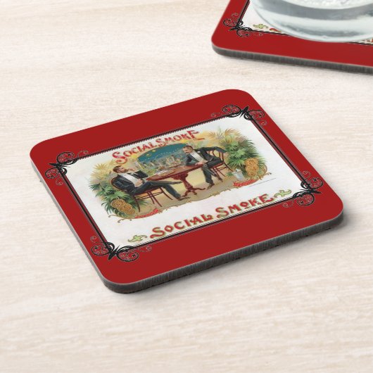 Sozialrauch Getränkeuntersetzer (Linke Seite)