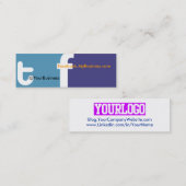 Sozialrückseitenlogo profil-Visitenkarte tf 2,0 Mini Visitenkarte (Vorne/Hinten)