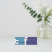 Sozialrückseitenlogo profil-Visitenkarte tf 2,0 Mini Visitenkarte (Stehend Vorderseite)