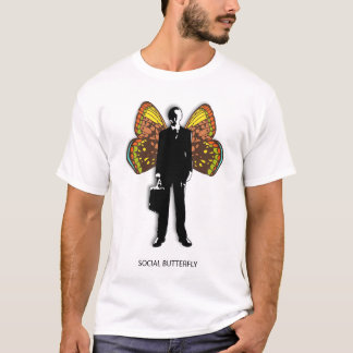 Sozialschmetterlings-Mann T-Shirt