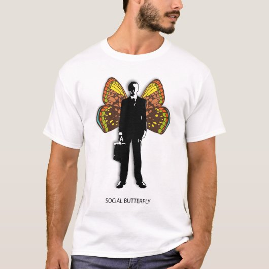 Sozialschmetterlings-Mann T-Shirt (Vorderseite)