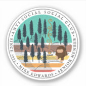 Sozialschutzbund | Funny Bigfoot Sasquatch Aufkleber (Vorderseite)