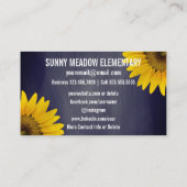 Sozialsonnenblume-Tafel-Lehrer der medium-| Visitenkarte (Rückseite)