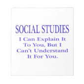 Sozialstudien ... Erklären Sie nicht verstehen Notizblock (Vorderseite)