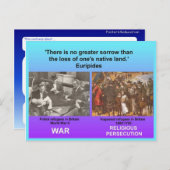 Sozialstudien, Flüchtlinge Postkarte (Vorne/Hinten)