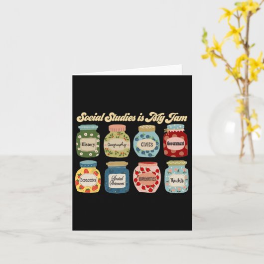 Sozialstudien ist mein Jam History Lehrer zurück z Karte (Gelbe Blume)