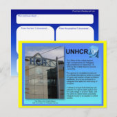 Sozialstudien, UNHCR, Genf Postkarte (Vorne/Hinten)