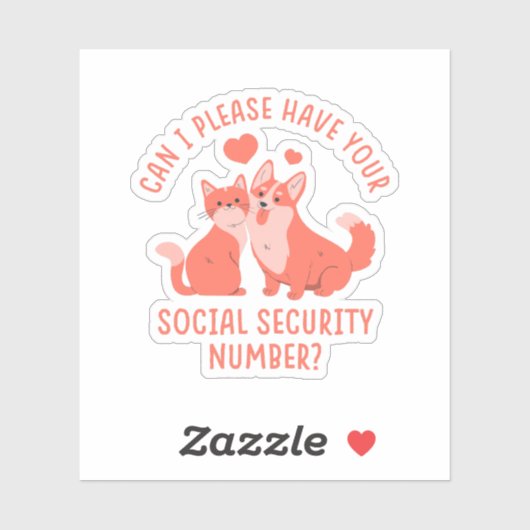 Sozialversicherungsnummer Aufkleber (Blatt)