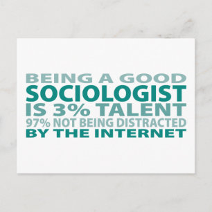 Soziologe 3% Talent Postkarte