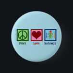 Soziologe Friedenssoziologie Liebe Professor Button<br><div class="desc">Ein niedliches soziologisches Weihnachtsgeschenk,  das die Soziologie der Peace Liebe liest.</div>