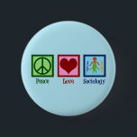 Soziologe Friedenssoziologie Liebe Professor Button<br><div class="desc">Ein niedliches soziologisches Weihnachtsgeschenk,  das die Soziologie der Peace Liebe liest.</div>