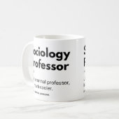 Soziologe Professor Funny Definition Kaffeetasse (Vorderseite Links)