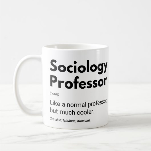 Soziologe Professor Funny Definition Kaffeetasse (Links)