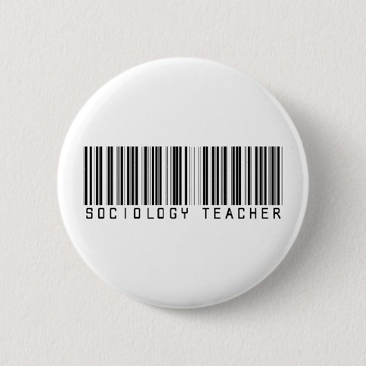 Soziologie-Lehrer-Bar-Code Button (Vorderseite)