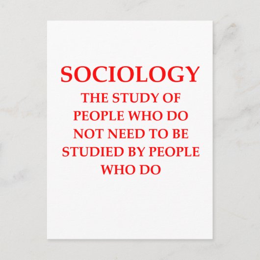 Soziologie Postkarte (Vorderseite)