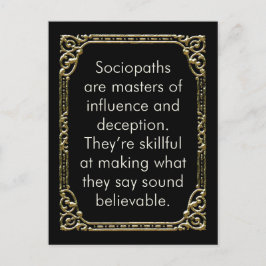 Soziopathischer Einfluss Postkarte, Mini-Kunst Postkarte