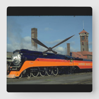 SP 4-8-4 "Daylight" locomotive #4449_Trains Quadratische Wanduhr